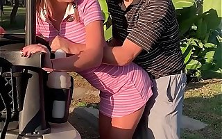 Heavy Knockers Fair-haired TEEN Gabbie Carrier Hits A Hole-In-One