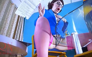 Stupid secretary shreds paper apropos the office. The paper is jammed apropos the machine. 2 1
