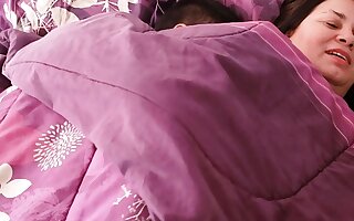 Stepmom shares bed close to hot stepson.. surprise for her