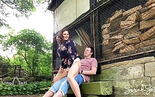 Fucking at an abondand barnyard - outdoor making love